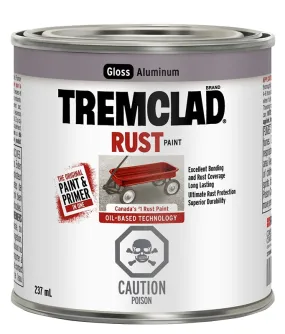 237mL Tremclad Rust Paint, Gloss Aluminum