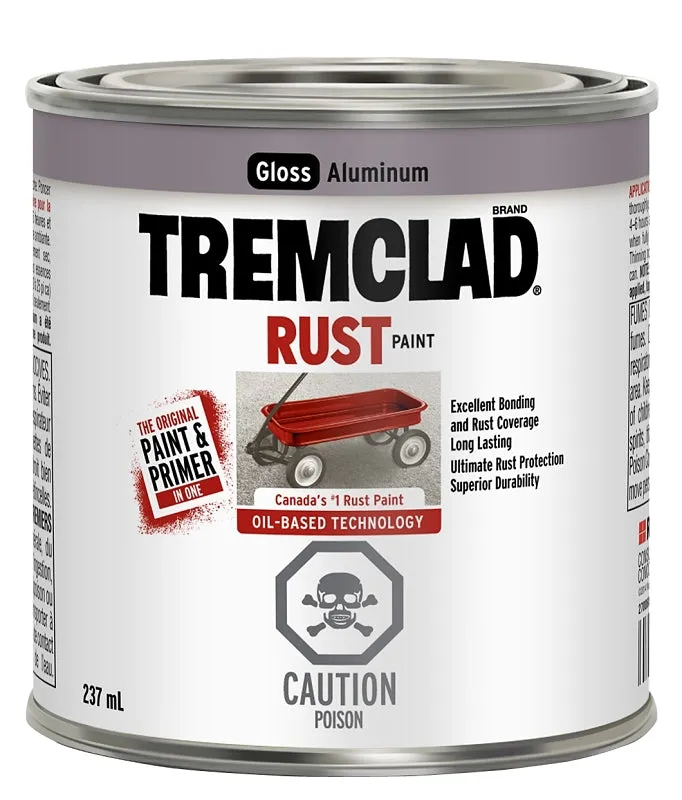 237mL Tremclad Rust Paint, Gloss Aluminum