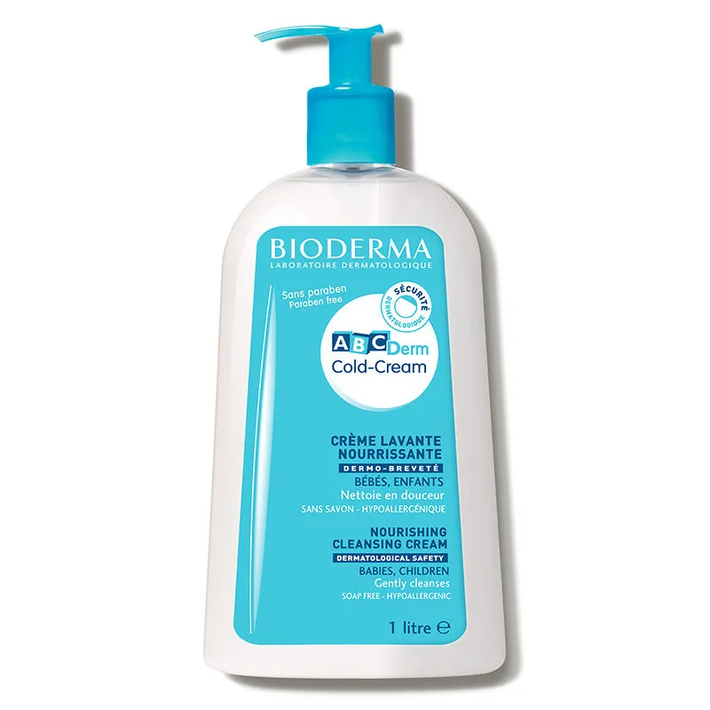 Bioderma ABCDerm Cold Cleansing Cream, (1 Litre) 33 fl. Oz.