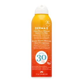 Derma-E Ultra Sheer Mineral Sunscreen Mist SPF 30