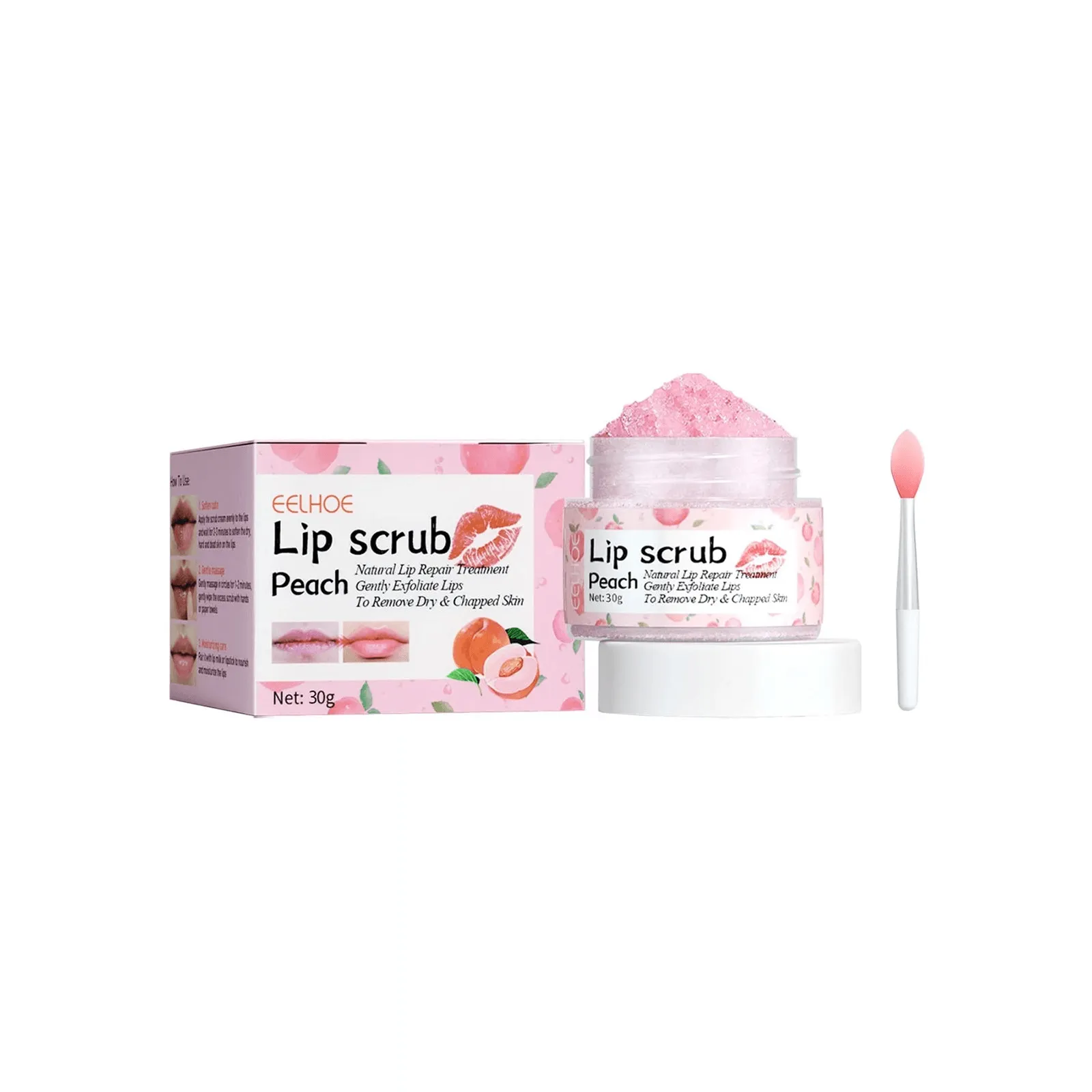 EELHOE Lip Scrub Peach - 30g