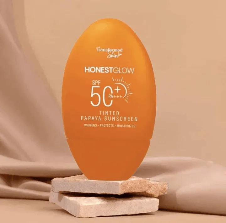 Honest Glow Tinted Papaya Sunscreen SPF 50 PA    - 50g