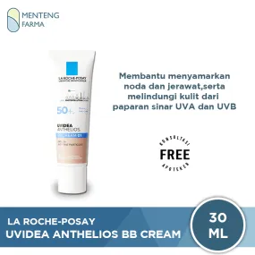 La Roche Posay Uvidea Anthelios BB Cream (01) SPF50  30 mL - BB Cream Menyamarkan Noda dan Jerawat