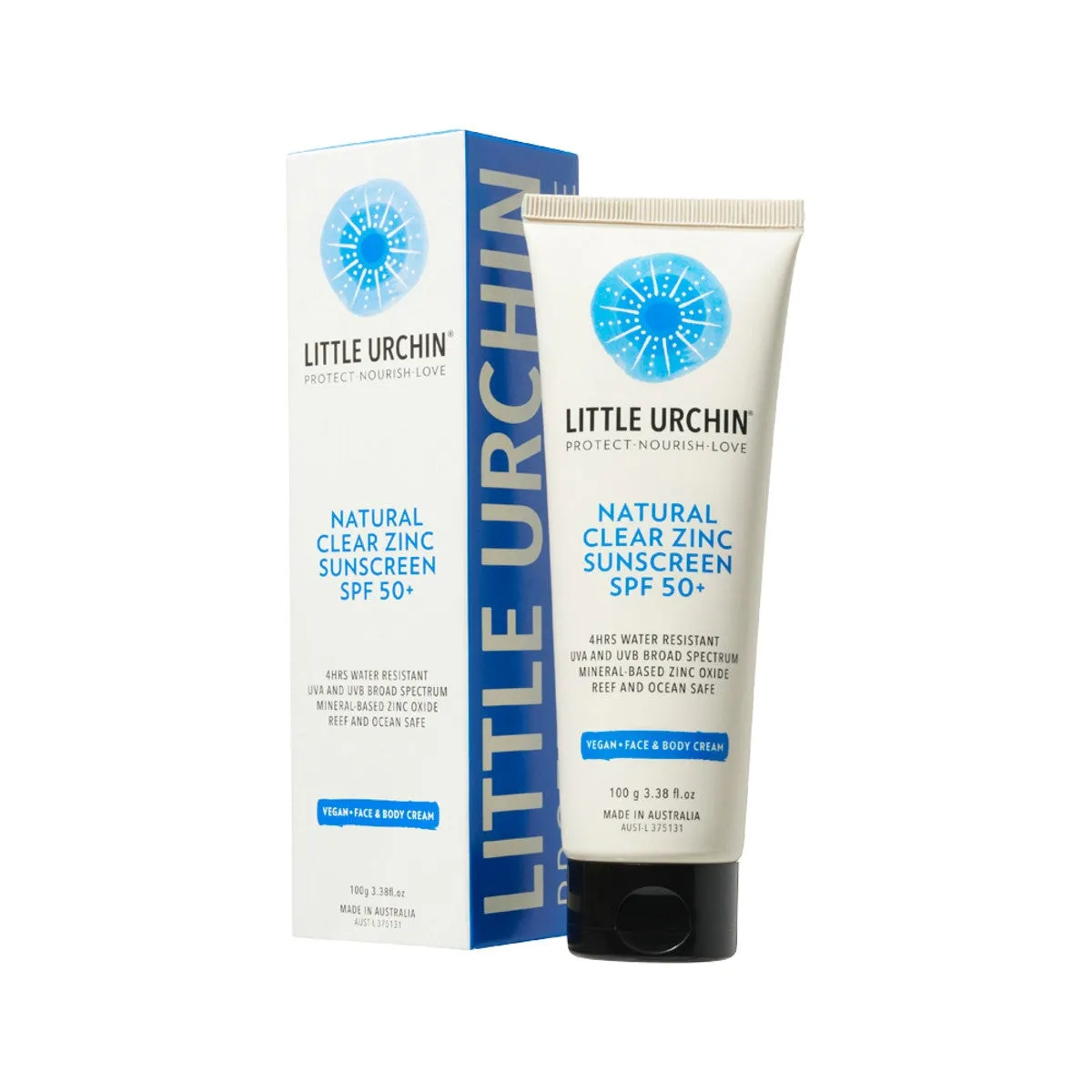 Little Urchin Natural Sunscreen Clear Zinc SPF50 