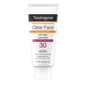 Neutrogena Clear Face Liquid Lotion Sunscreen with SPF 30, 3 fl. oz