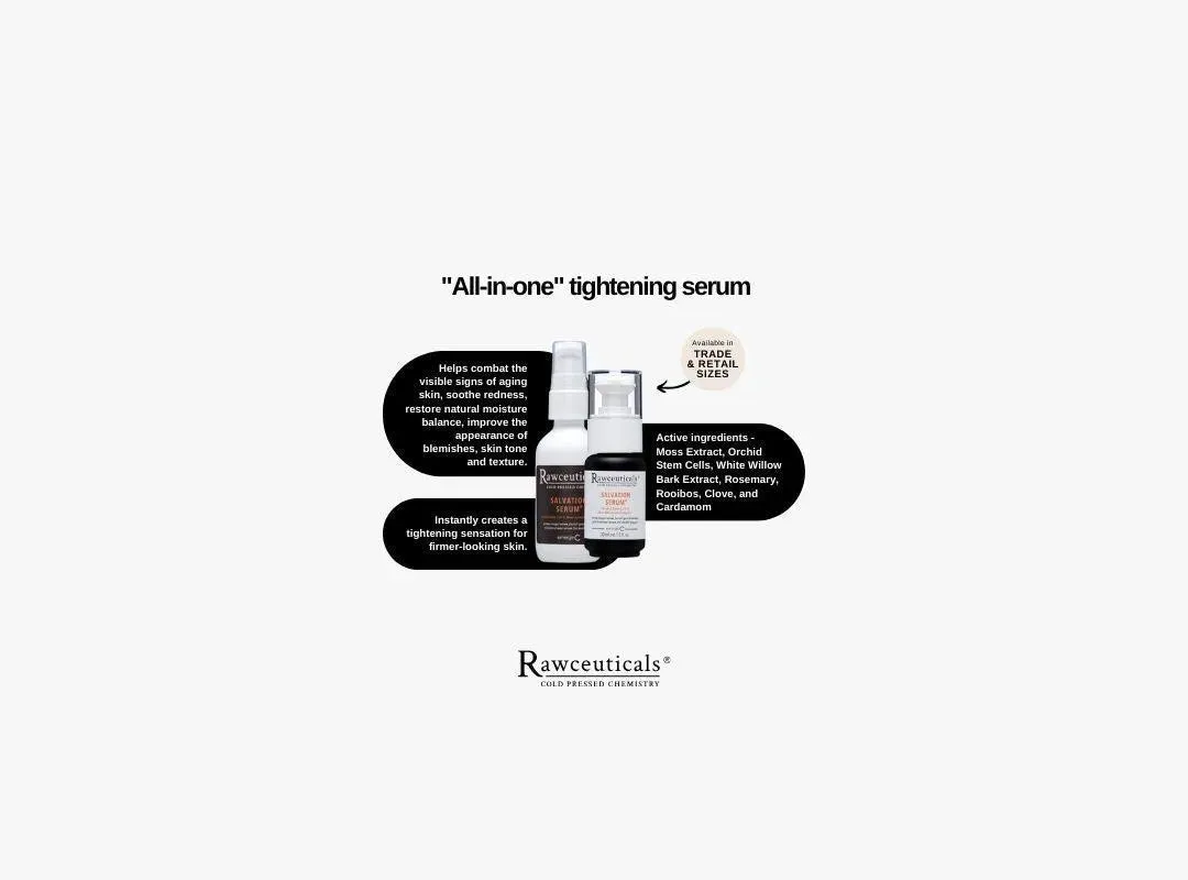 Rawceuticals Salvation Serum | Multi-Action Skin Tightening Serum