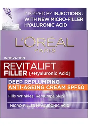 Revitalift Filler Renew Spf 50 Day Cream With Hyaluronic Acid