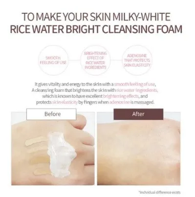 THE FACE SHOP Rice Water Bright Facial Foaming Cleanser | Pembersih Wajah Mencerahkan - LVS Shop