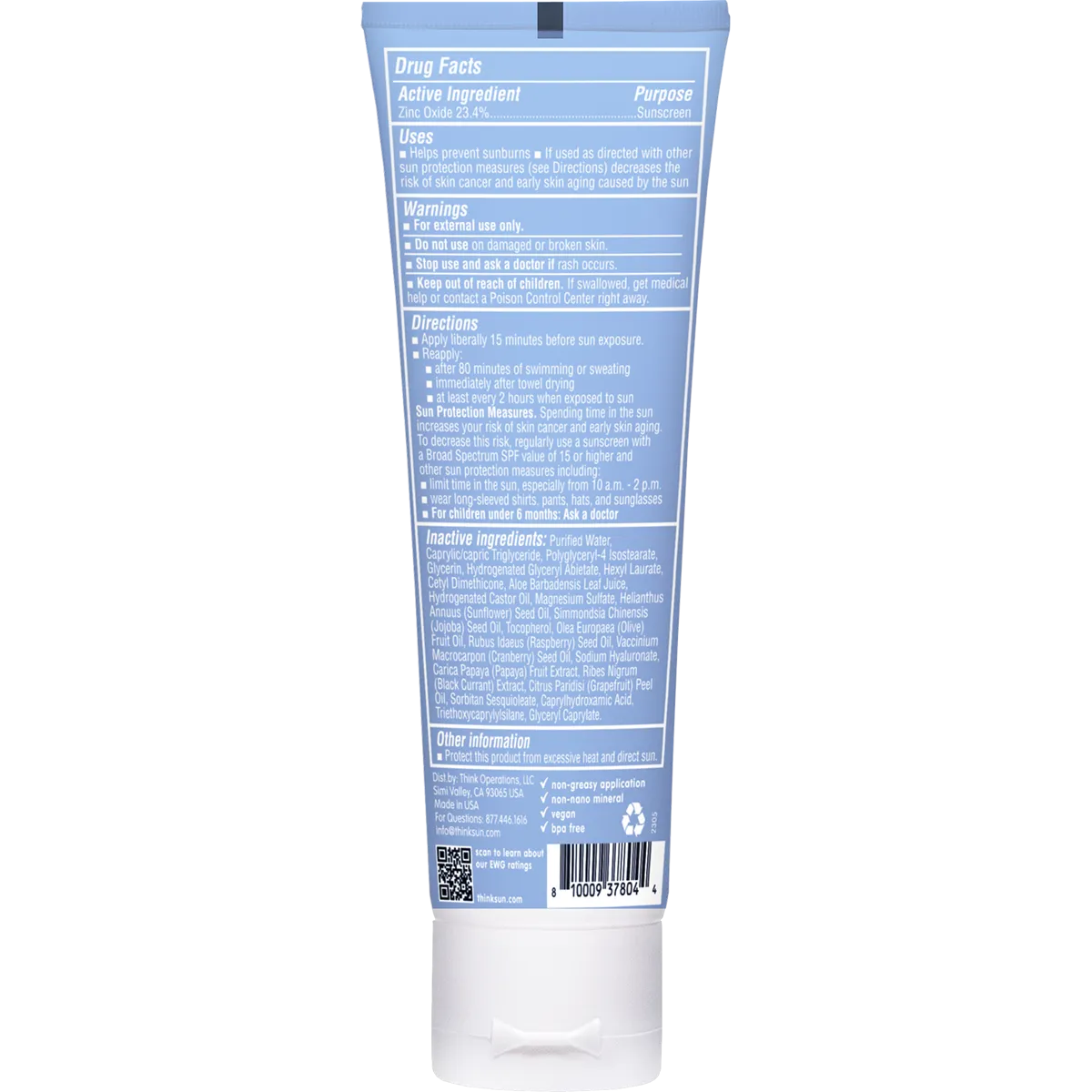 Thinksport SPF 50 Clear Zinc Sunscreen